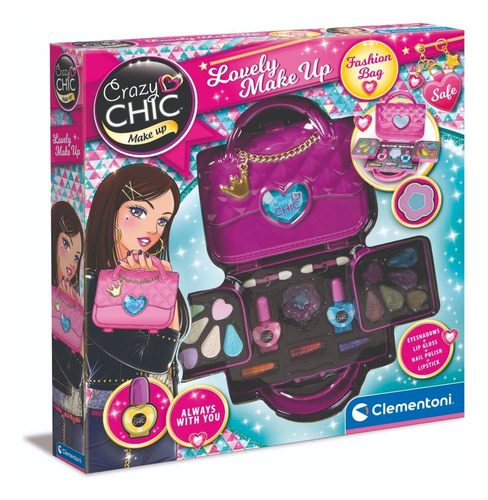 Kit Maquillaje Estuche Fashion Clementoni Crazy Chic Cool
