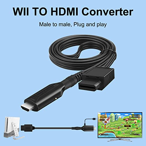 Convertidor Wiistar Wii A Hdmi Adaptador Wii Cable Hdmi 1m/3
