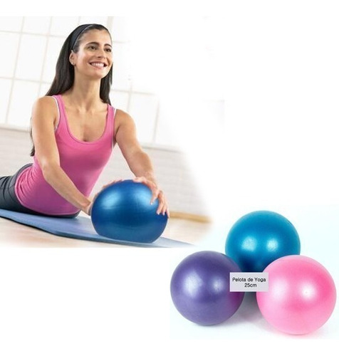 Imagen 4 de 6 de Pelota Balon 25 Cm Yoga Pilates Mini Rehabilitación