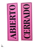 Comprar Letrero Abierto Cerrado Mdf 27,5x8 Pint Acrilica C\u002Fcolgante