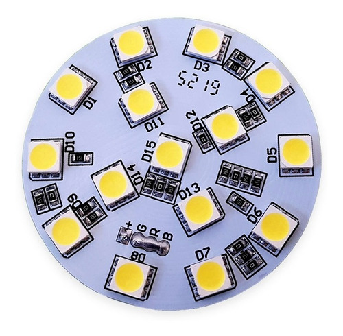 Placa Led 50mm Blanco - 12vcc-3.6w - Pileta Resinada-coating