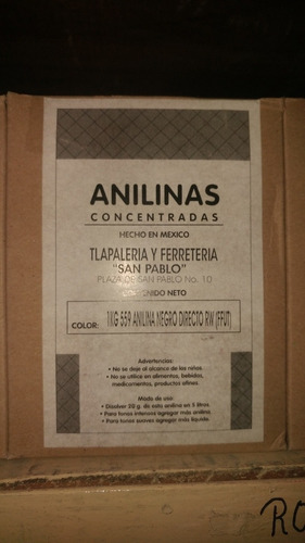 Anilina Colorante Concentrado (negro) 1 Kg