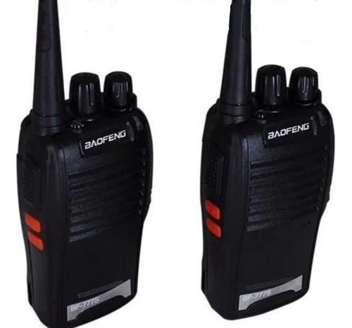 Kit 2 Radio Comunicador Dual Band 16 Ch 12km Baofeng 777s Ht Bandas De Freqüência 400.00- 470.00mhz Cor Preto