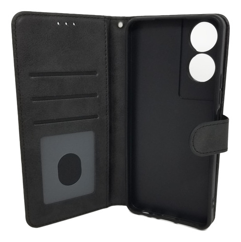 Funda Libro Para Tcl 50 5g *jyd Celulares* Negro Cue Con Cubre Camara
