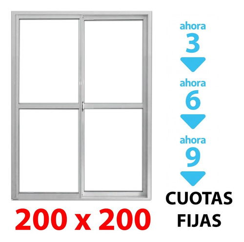 Imagen 1 de 2 de Puerta Ventana Balcon Herrero 200x200cm Umbral Reforzado