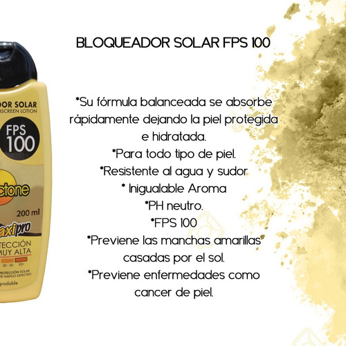Imagen 2 de 4 de Bloqueador Solar - Fps 100 Maxipro De 200 Ml