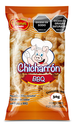 Krumer Chips Chicharron Bbq 12u