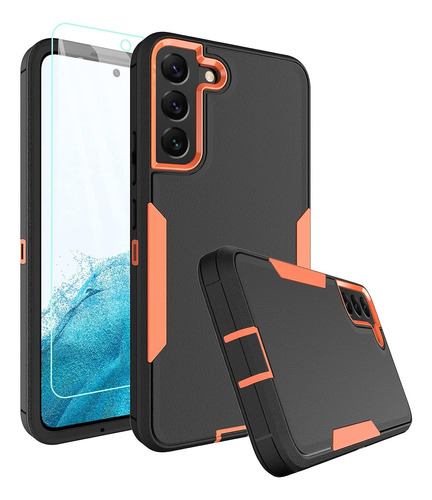 Funda + Vidrio Protector Para Samsung Galaxy S21 Fe 5g Negra