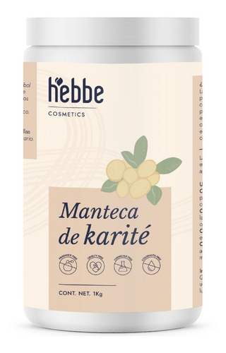 Imagen 1 de 10 de Manteca De Karite 1 Kg Orgánica Shea Butter 100% Pura 