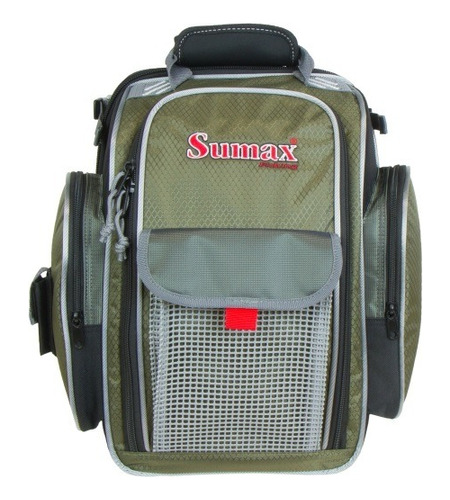 Mochila De Pesca Sumax Con Porta Vinilos Sm-1712