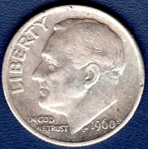 Roosevelt Dime 1960 Moneda Plata Estados Unidos De América