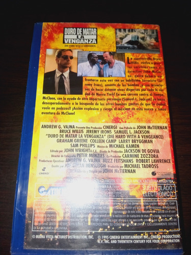 Duro De Matar,la Venganza !! En Vhs Clásico Original (Usado)