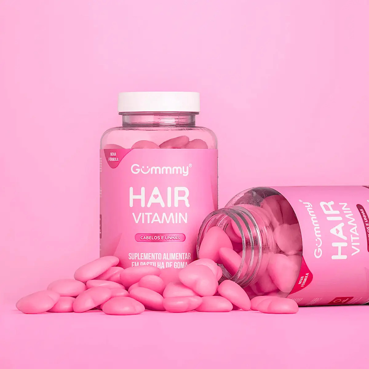 Gummy Hair Hair Vitamin para Cabelo e Unhas, 60 Gomas de Tutti-Frutti