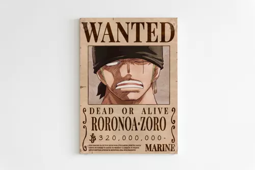 PLACA DECORATIVA ONE PIECE ZORO