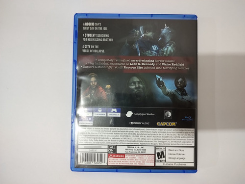 Resident Evil 2 Remake Original Para Ps4 Fisico (Usado)