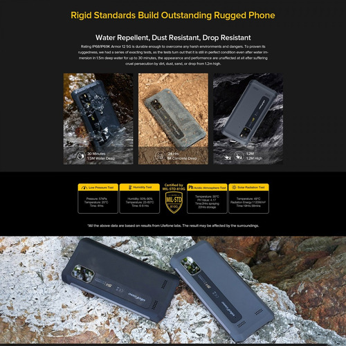 Ulefone Armor 12 | Resistente Ram 8 Gb / Interna 128 Gb | 5g