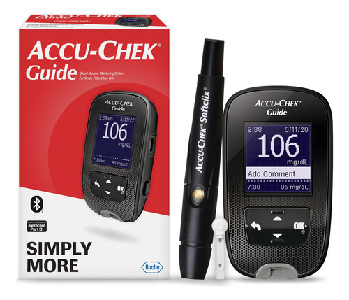 Medidor De Glucosa Kit De Monitor De Glucosa Accu-chek Guide