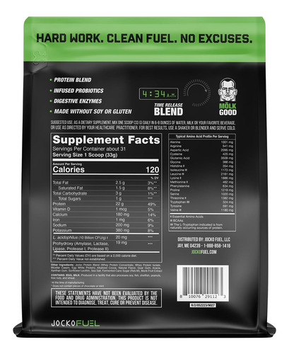 Jocko Mölk Proteína De Suero En Polvo - Keto, Probióticos, A
