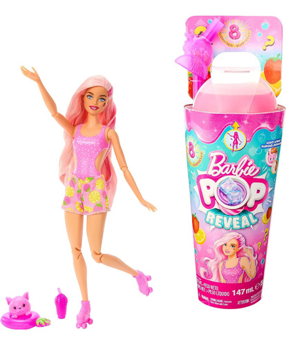 Muñeca Barbie Pop Reveal Fresa Y Accesorios 2m