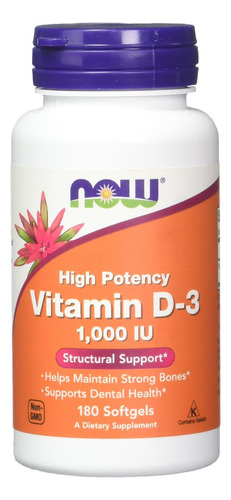 Vitamina D3 1000 Iu D 3 Vit D3 Colecalciferol 180 Pastillas 