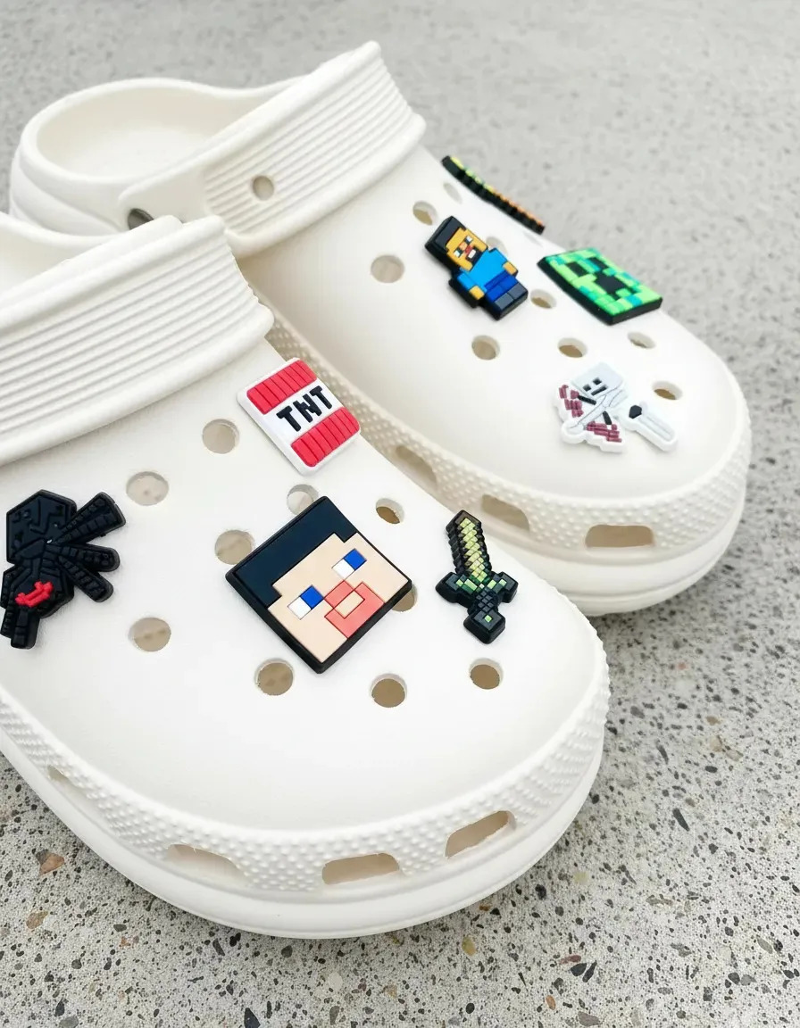 Pins Bottons Para Crocs Calçados Jogo Minecraft Pixel Colorido Minecraft