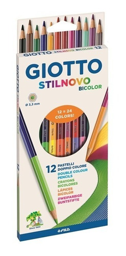 Set 12 Lapices Bicolor Giotto