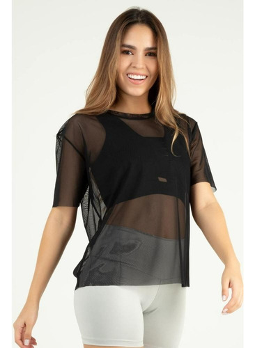 Blusa Transparente Negra