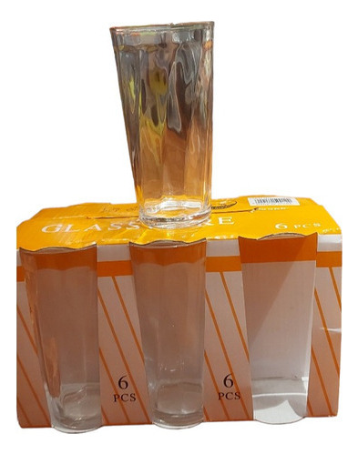 Vaso Vidrio Agua  240 Ml  X6 Unidades Oferta 