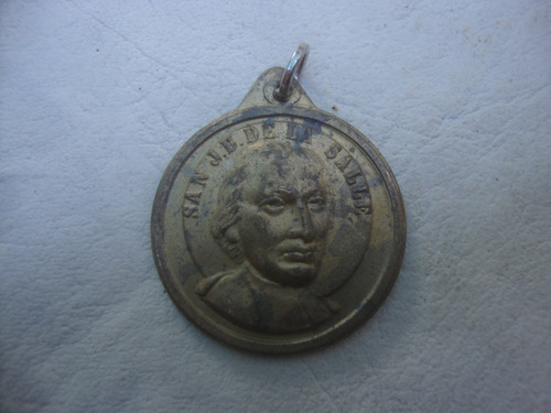 Antigua Medalla San Juan B.vde La Salle 3 Diam X 2mm