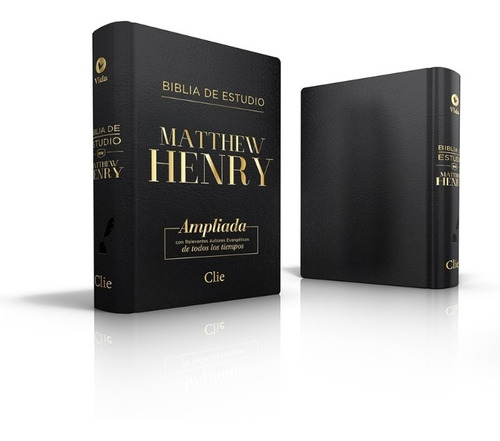 Biblia De Estudio Mathew Henry Indice Piel Negro Vida