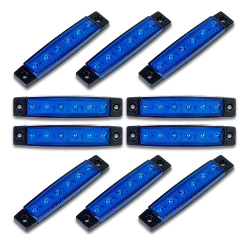 Kit 10 Sinalizador Lanterna Delimitadora Lateral 6led 12 24v