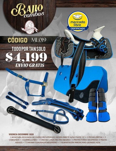 Imagen 1 de 1 de Montura Silla Charra Redonda Paquete 1