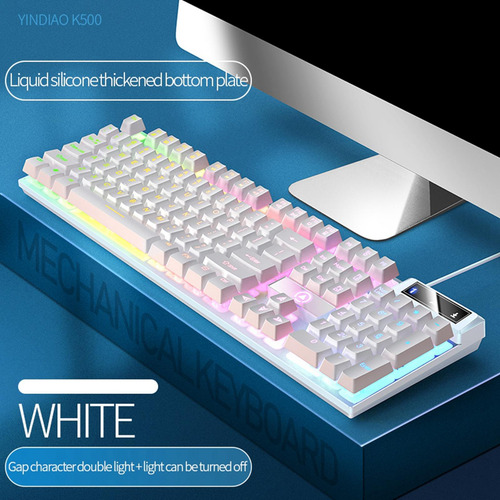 Teclado Mecánico Para Juegos Usb Rgb Retroiluminado Cómodo