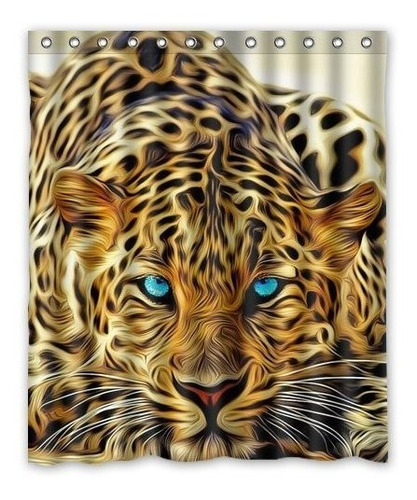 Kxmdxa Efecto Especial Leopardo Autentico Ojo Azul Salvaje