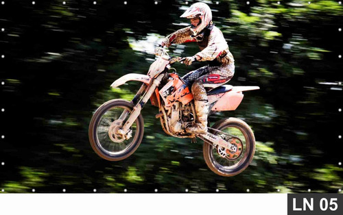 Imagem 5 de 6 de Painel De Festa Aniversário Motocross 2,00x1,80m Lona