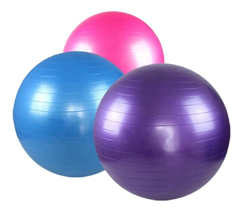 Kit Pilates Com 3 Bolas Suíças Gym Ball 45cm + 55cm + 65cm
