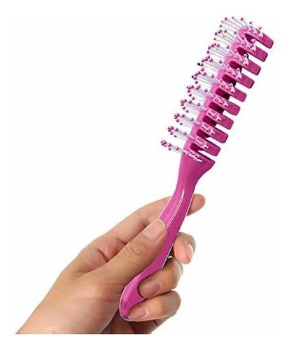 Cepillos Para Cabello - Pink Hairbrushes 8 Inch. Pack Of 12 