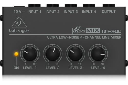 Micro Mixer Behringer Mx400 Mezclador De 4 Canales