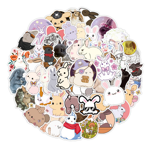 Adesivos De Desenhos Animados De Coelho Para Decoração De Li