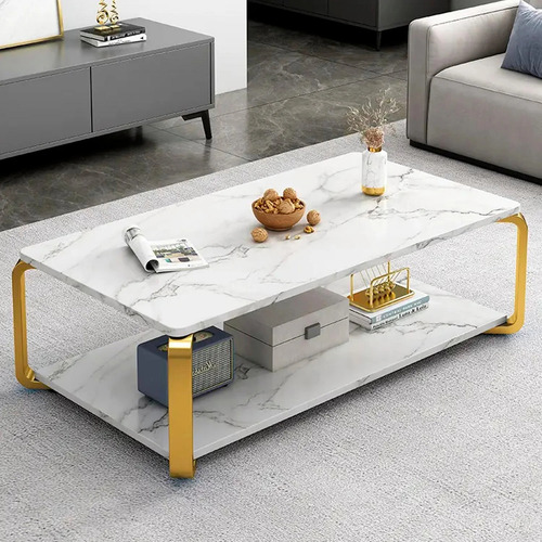 Mesa Rectangular Doble Nivel Marmolada