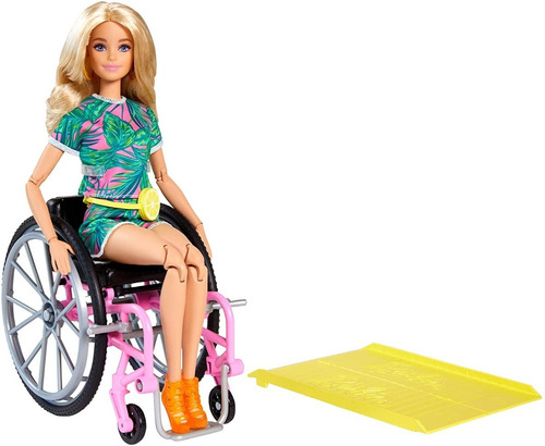 Imagen 3 de 5 de Barbie Fashionista 165 Silla De Ruedas Mattel Bestoys