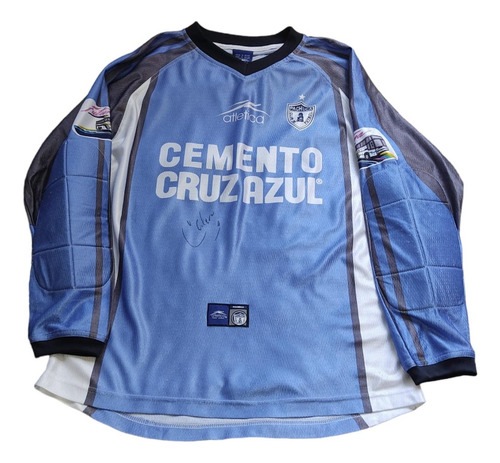 Uniforme Pachuca Portero 2001 Firmado Miguel Calero Campeón (Usado)