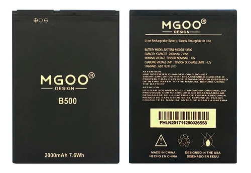 Bateria Pila Mgoo B500 Yezz 5e Krip 5