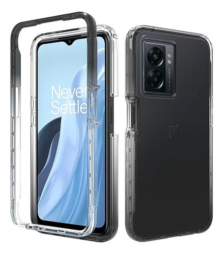 Funda 2 En 1 Uso Rudo For Modelos Oppo Bicolor Transparente