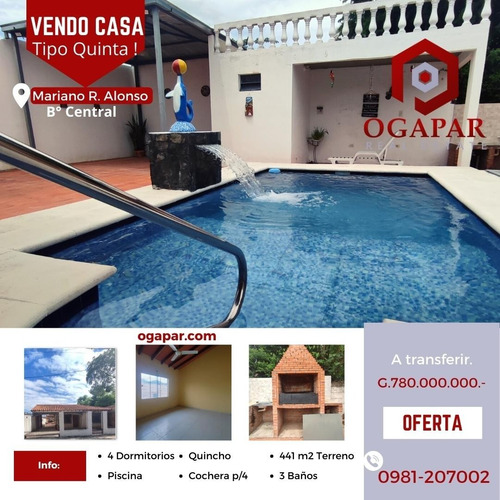Imagen 1 de 17 de Casa Con Piscina Tipo Quinta En Mariano De 4 Dormitorios 3 Baños Terreno 441 M2 Construcción 220 M2