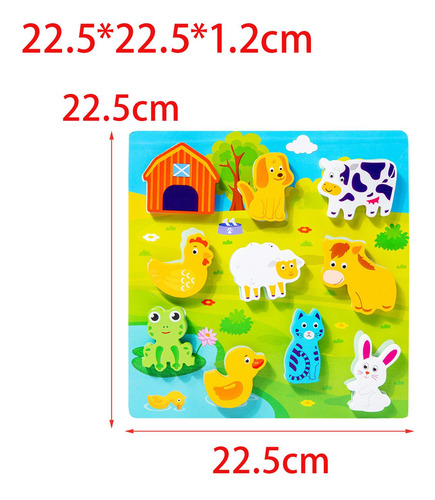 Juguete Montessori Peg Puzzle Para Niños De 3 A 5 Años