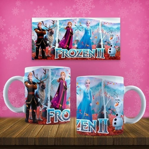 Imagen 9 de 10 de Plantillas Sublimar Estampar Frozen 2, Tazones Y Poleras