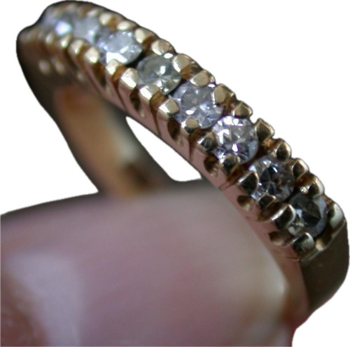 Anillo 1/2 Sin Fin Oro 18k 9 Brillantes Luli Casi 1/2 Kilate