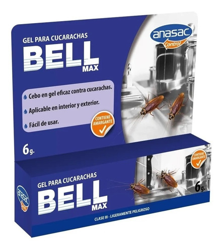 1x Gel Repelente  Cucarachicida Bell Max Envio A Todo Chile 