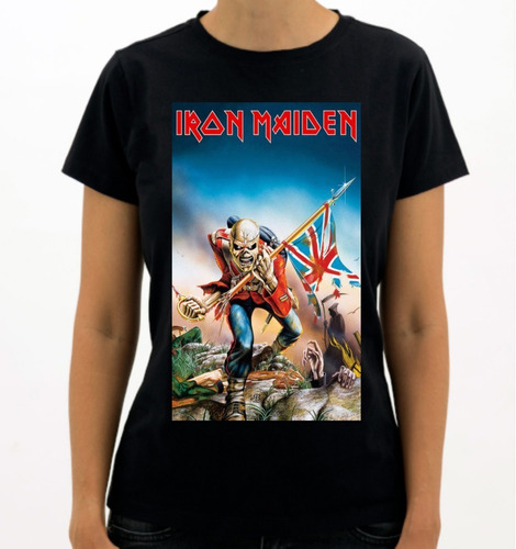 Playera Iron Maiden Rock Retro Negra